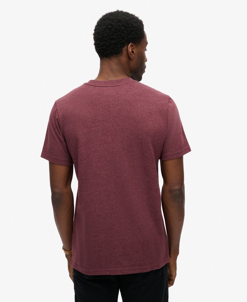 camiseta universitária vintage com estampa cursiva na cor port marl