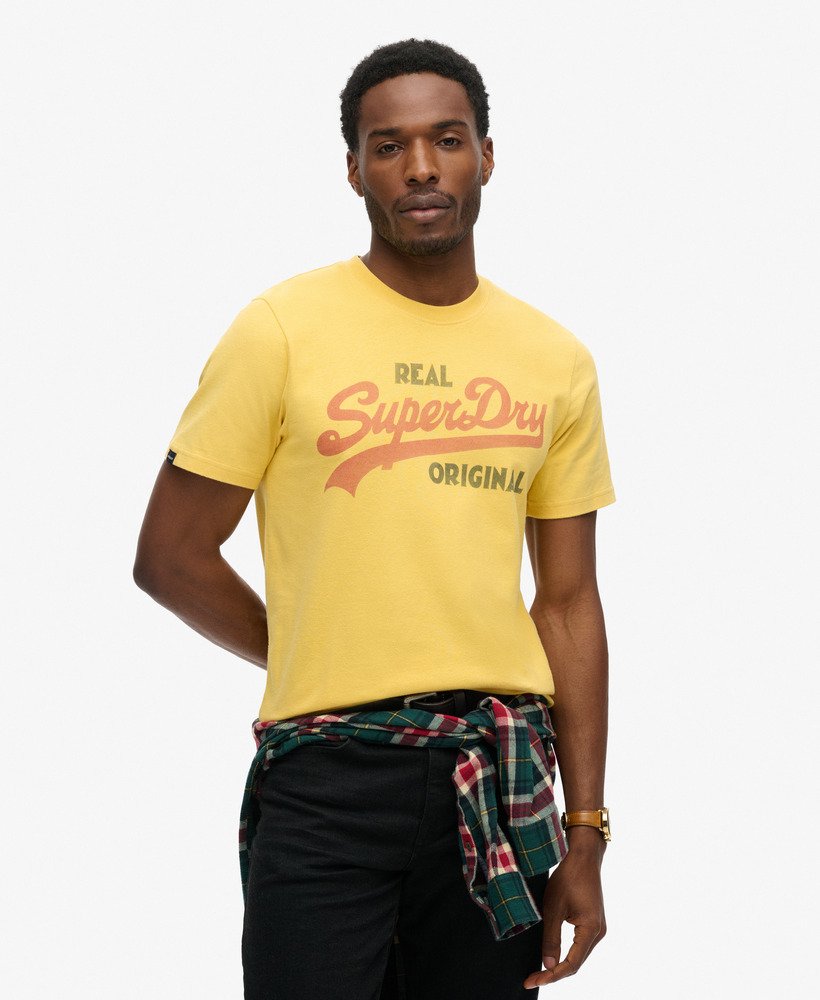 camiseta vintage logo soda pop na cor amarela pigmentada