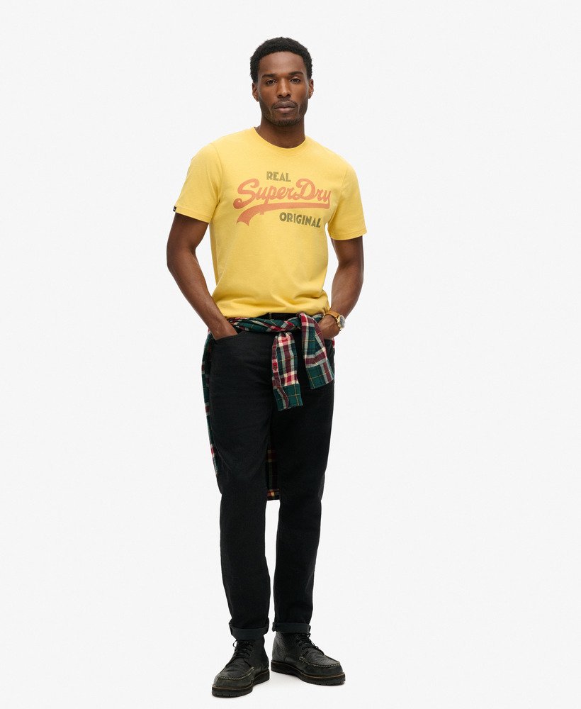 camiseta vintage logo soda pop na cor amarela pigmentada