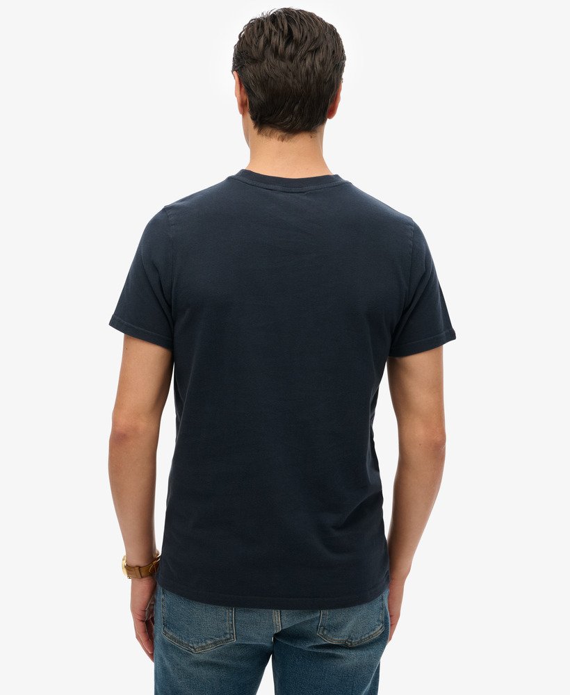camiseta vintage logo na cor azul marinho eclipse