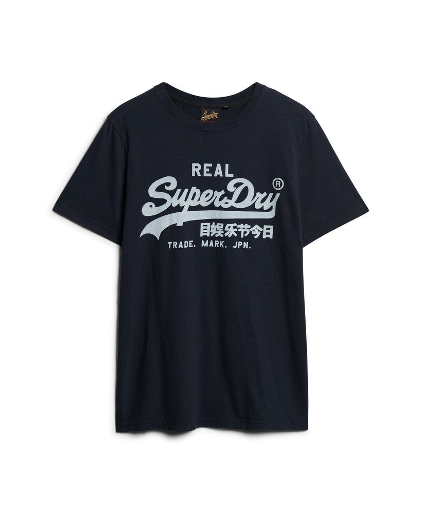 camiseta vintage logo na cor azul marinho eclipse