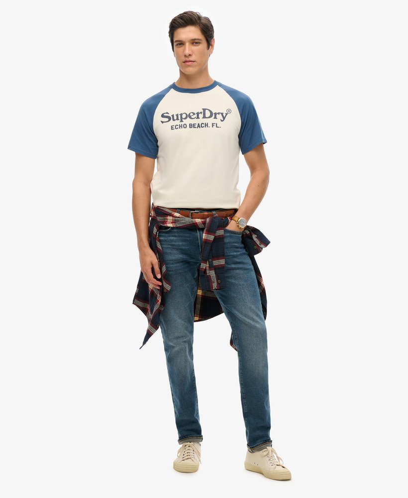 camiseta vintage venue classic na cor midwest creamskate blue