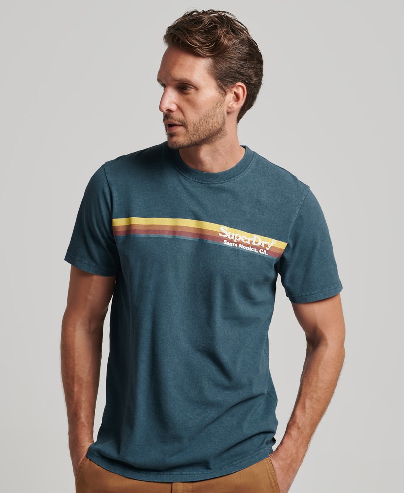 camiseta vintage venue na cor azul skate