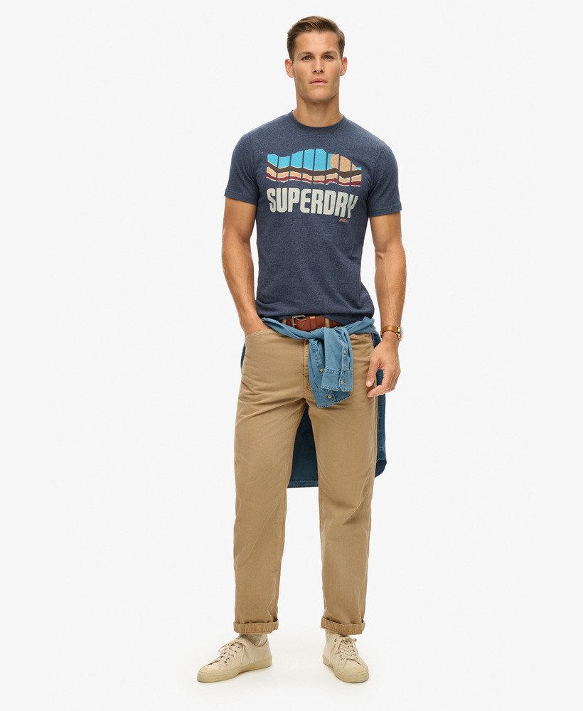 camiseta vintage great outdoors na cor Índigo mesclado