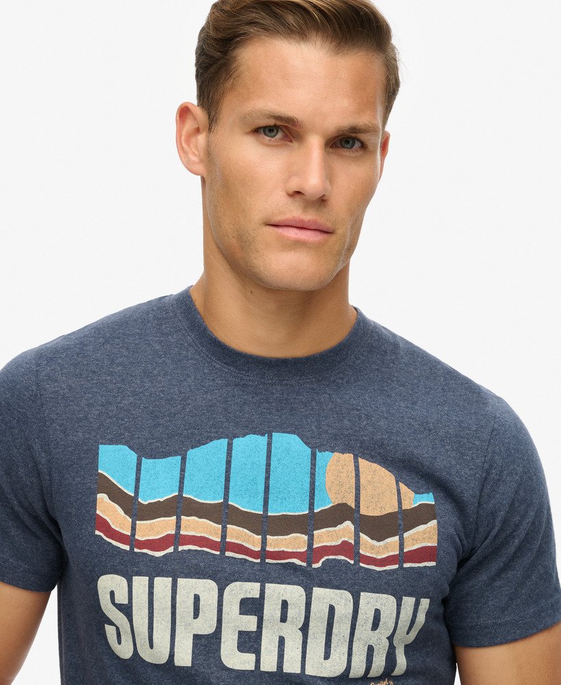 camiseta vintage great outdoors na cor Índigo mesclado