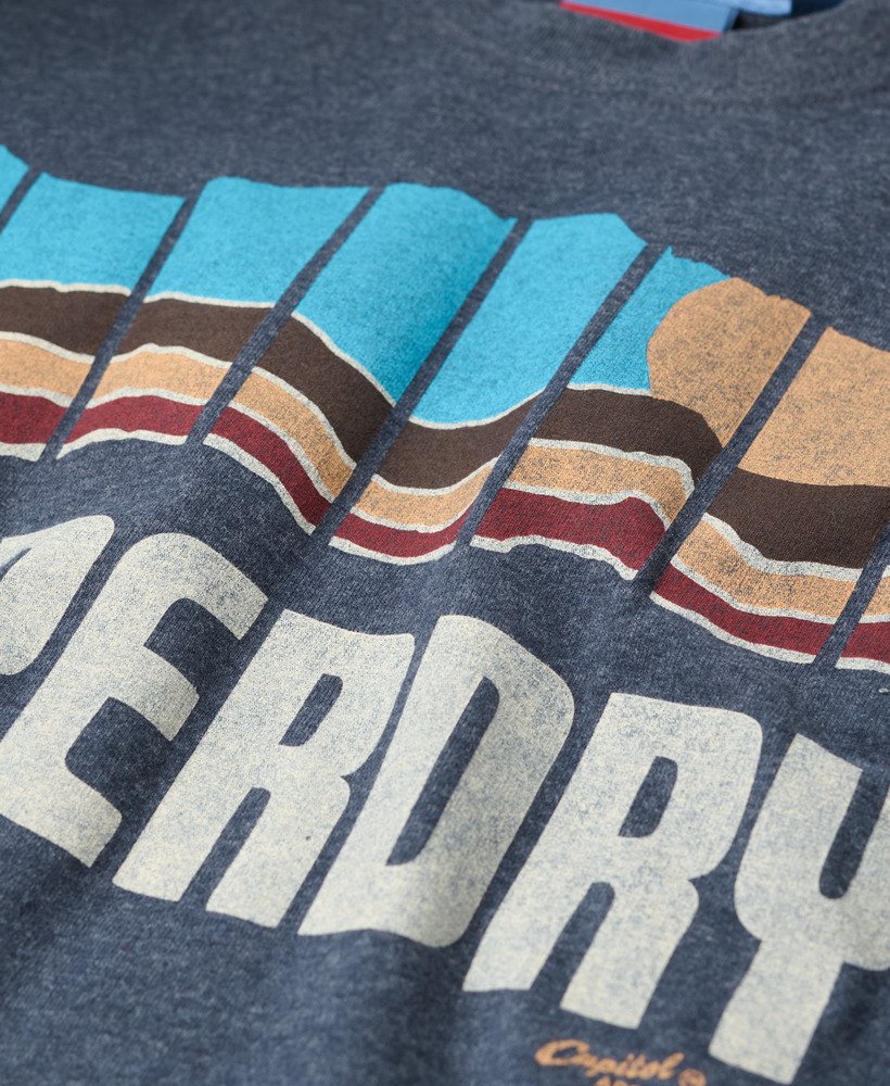 camiseta vintage great outdoors na cor Índigo mesclado