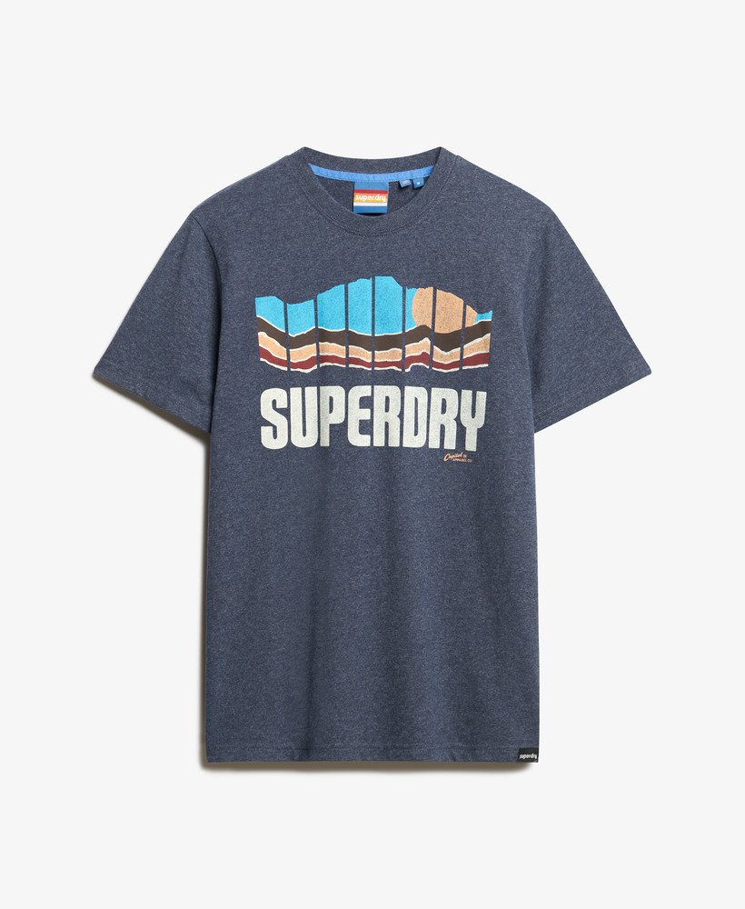 camiseta vintage great outdoors na cor Índigo mesclado
