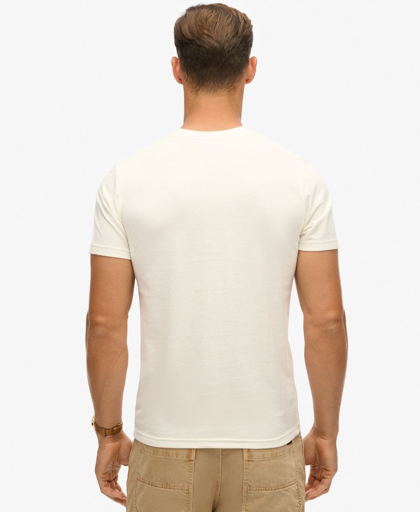 camiseta vintage great outdoors em branco mesclado natural