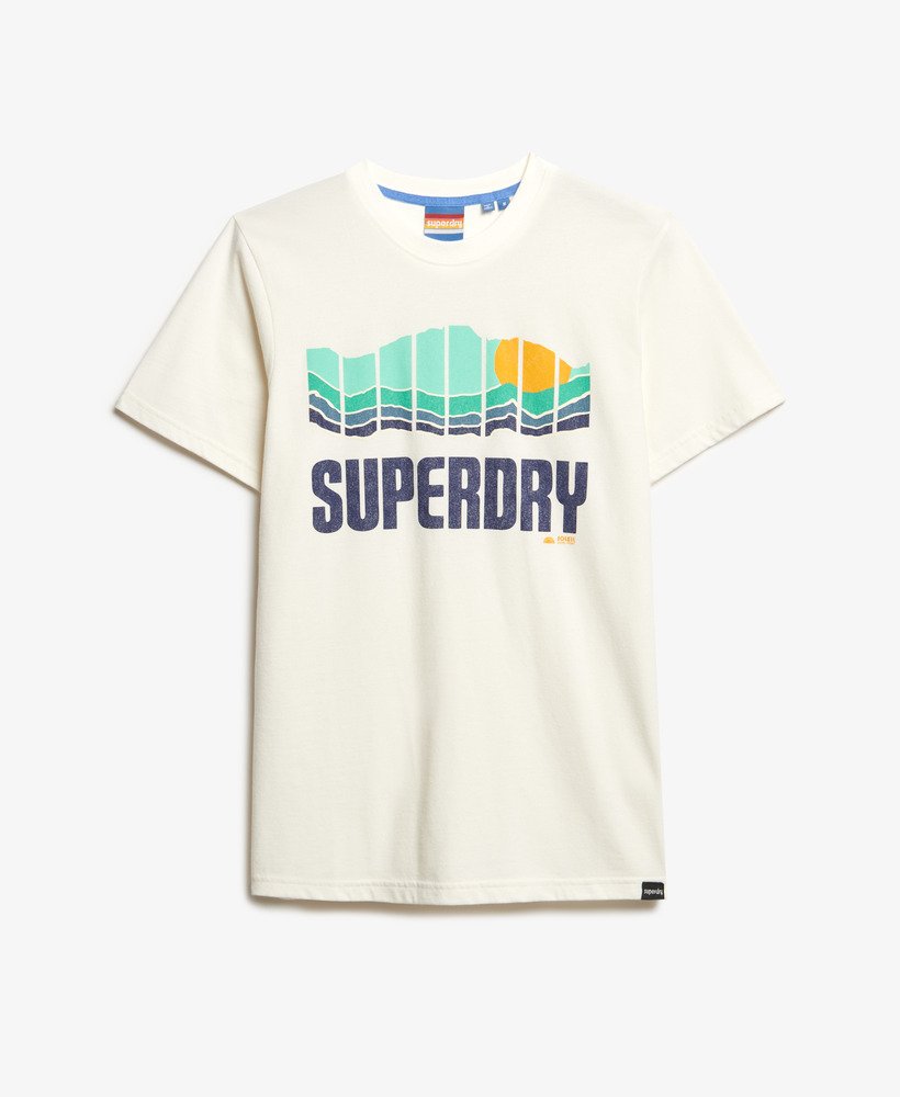 camiseta vintage great outdoors em branco mesclado natural