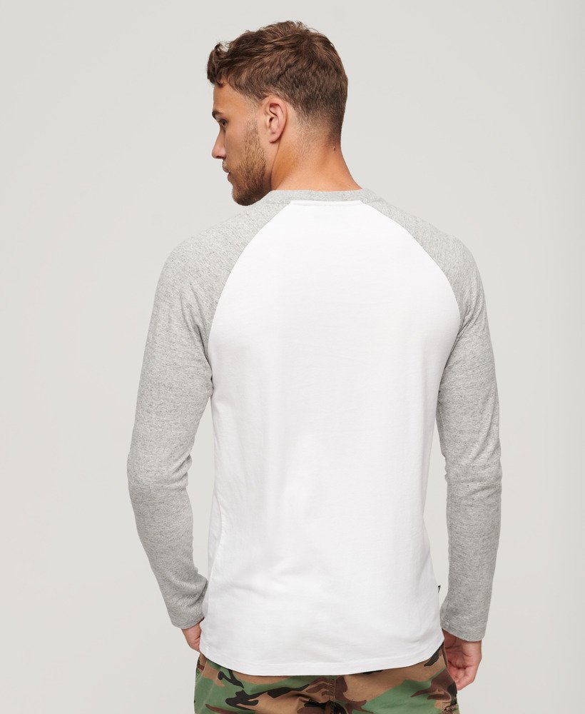 camiseta de manga comprida essential baseball na cor cinza mesclado opticathletic grey mescl.