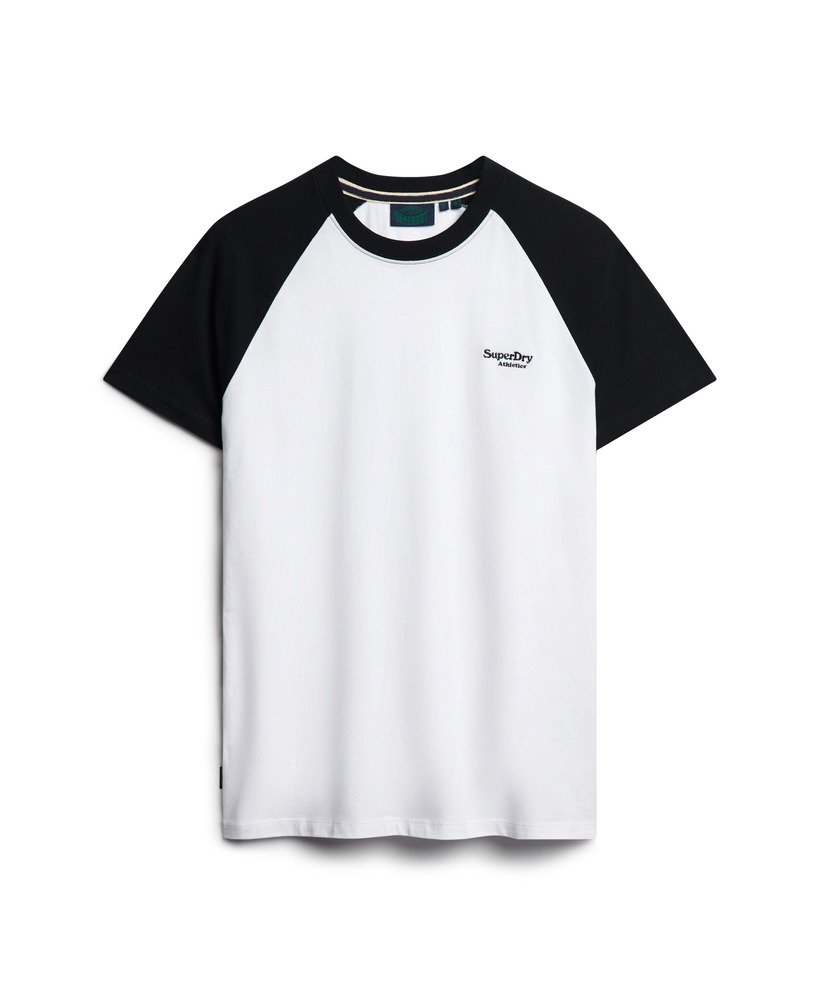 camiseta de beisebol essential logo em algodão orgânico na cor Ópticapreta