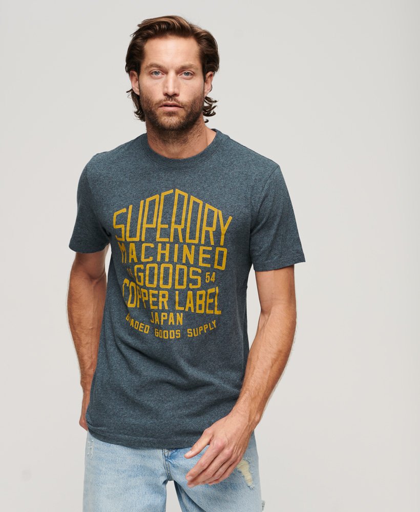camiseta copper label workwear na cor airborne navy jaspe marl