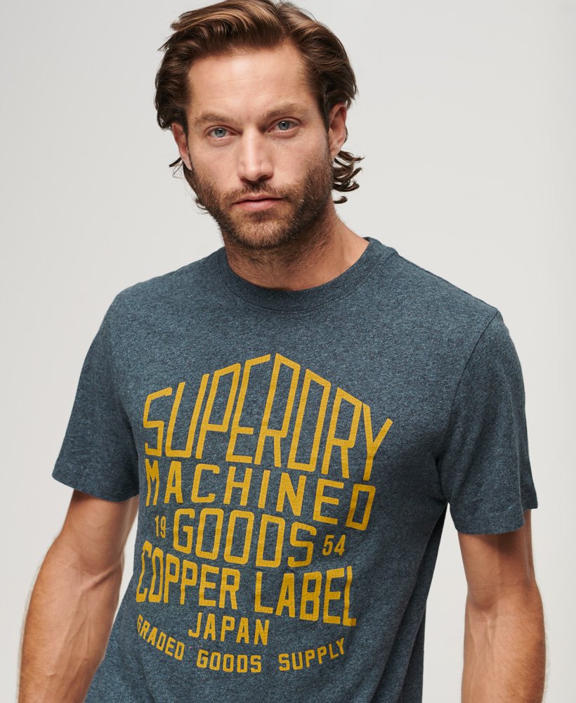 camiseta copper label workwear na cor airborne navy jaspe marl