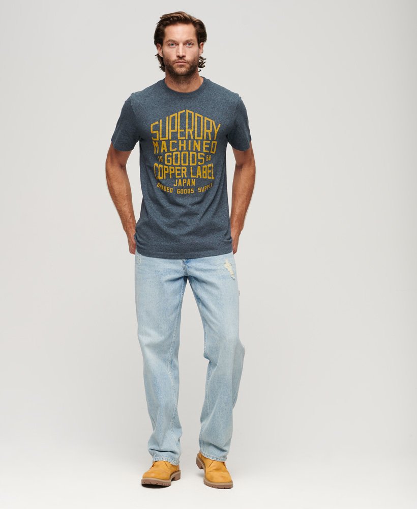 camiseta copper label workwear na cor airborne navy jaspe marl