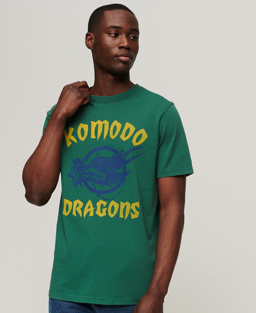 camiseta superdry x komodo classic dragon na cor verde pinho