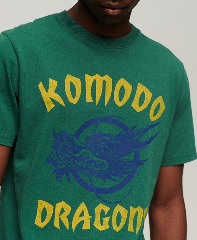 camiseta superdry x komodo classic dragon na cor verde pinho