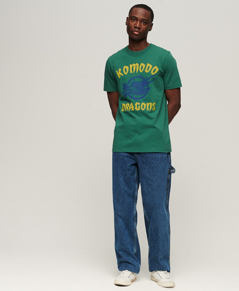 camiseta superdry x komodo classic dragon na cor verde pinho