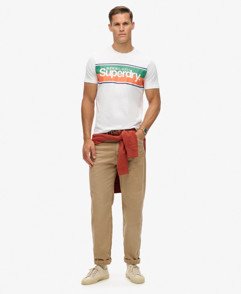 camiseta core logo stripe na cor Óptica
