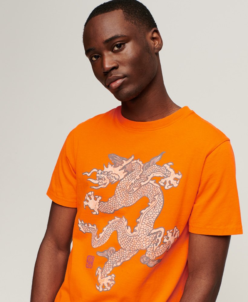 camiseta vintage superdry x komodo na cor laranja jaffa