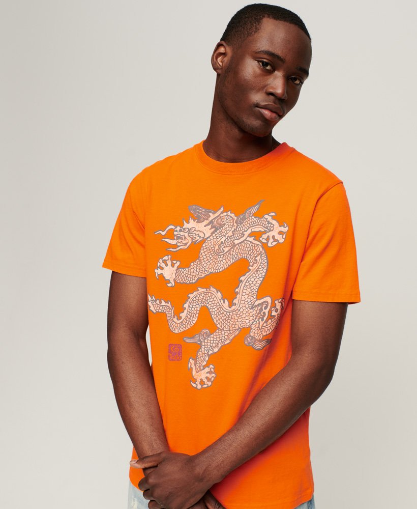 camiseta vintage superdry x komodo na cor laranja jaffa