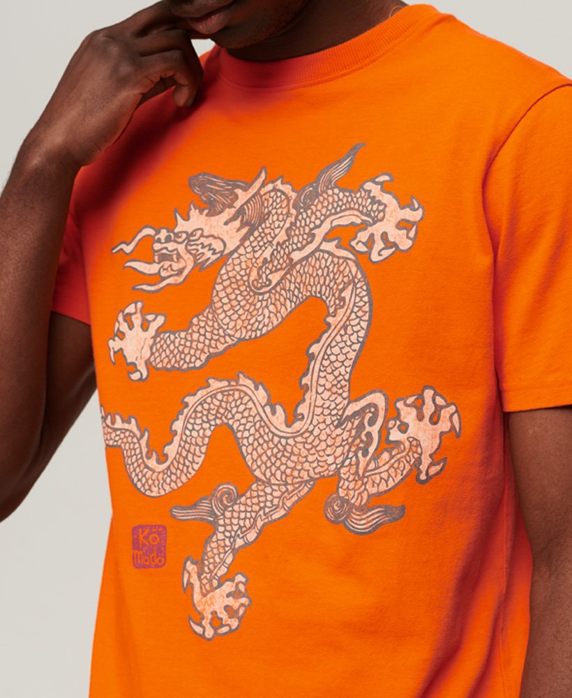 camiseta vintage superdry x komodo na cor laranja jaffa