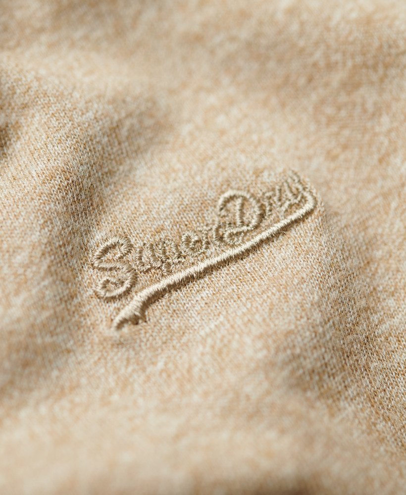camiseta essential small logo em algodão orgânico na cor marrom mesclado
