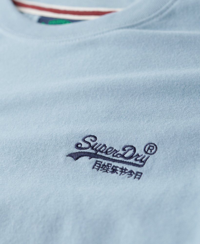 camiseta essential logo em algodão orgânico na cor azul china