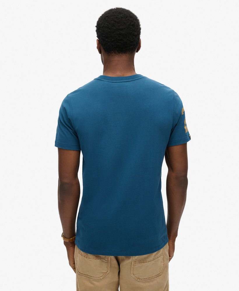 camiseta gráfica de ano novo chinês na cor azul garrafa