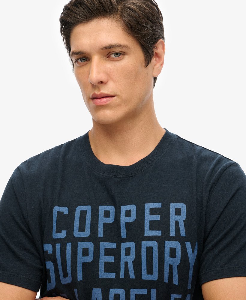 camiseta copper label workwear na cor eclipse navy slub