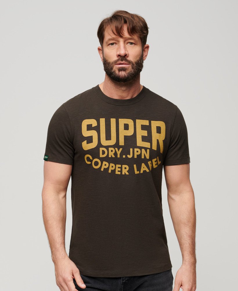camiseta copper label workwear em tecido vintage black slub