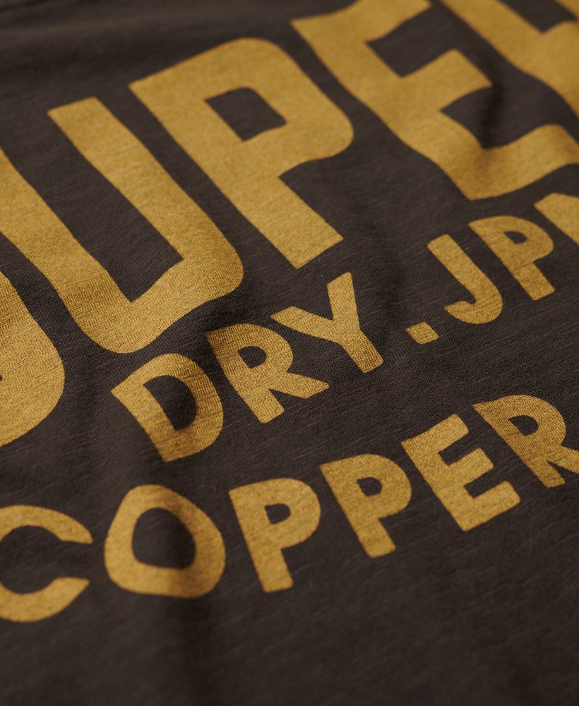 camiseta copper label workwear em tecido vintage black slub