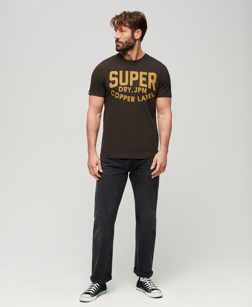 camiseta copper label workwear em tecido vintage black slub