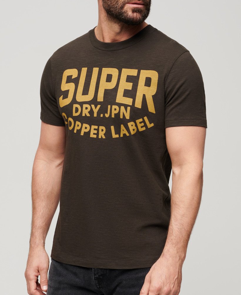 camiseta copper label workwear em tecido vintage black slub