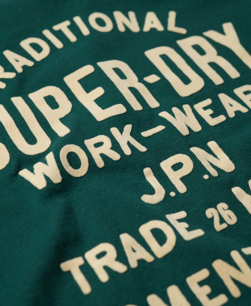 camiseta workwear flock graphic na cor bengreen mesclado