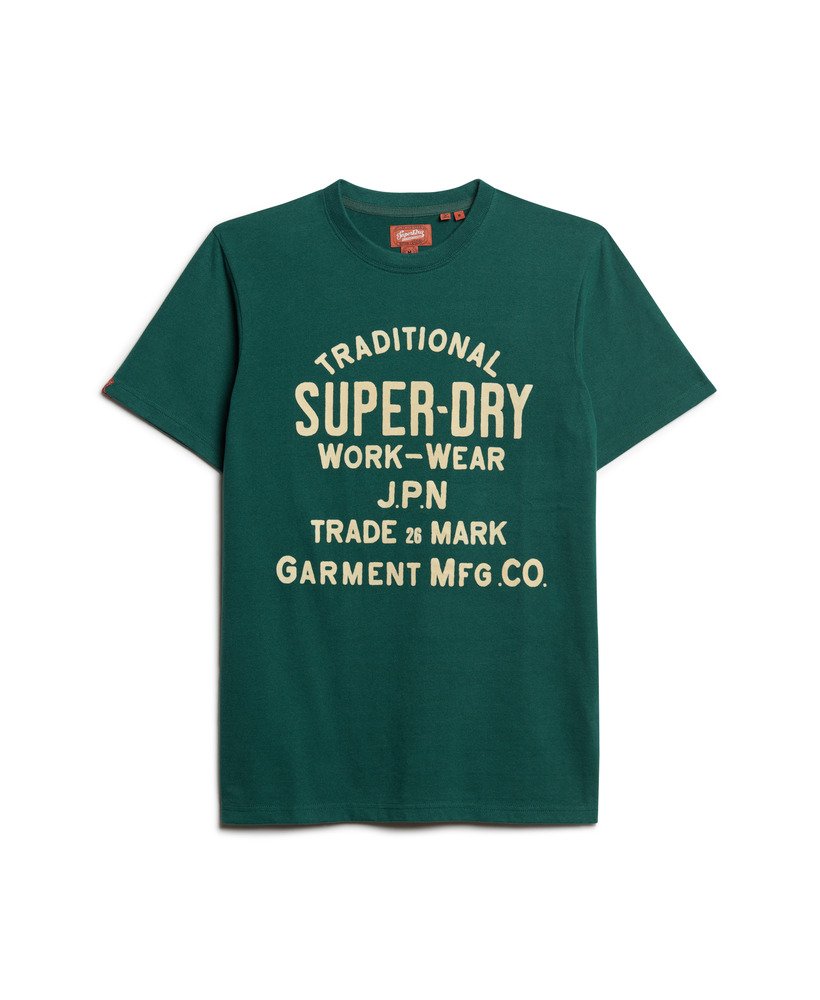 camiseta workwear flock graphic na cor bengreen mesclado