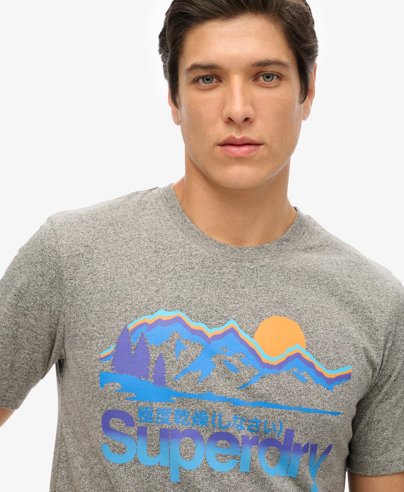 camiseta core logo great outdoors na cor cinza asfalto grit