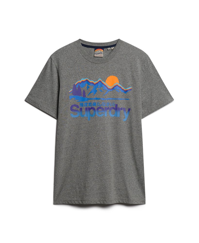 camiseta core logo great outdoors na cor cinza asfalto grit