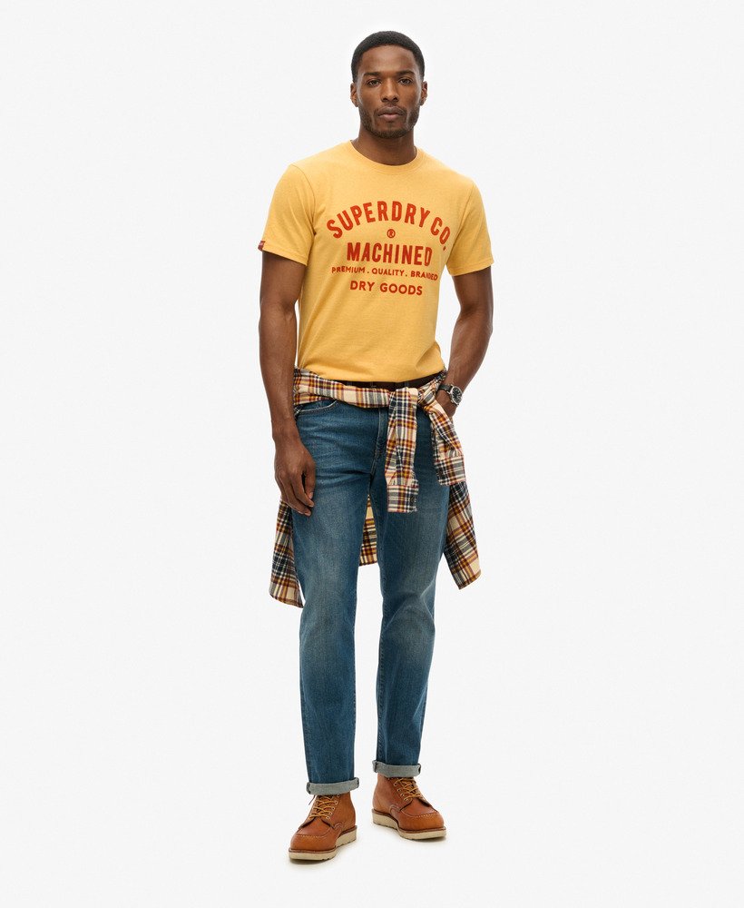 camiseta workwear flock graphic em amarelo âmbar mesclado