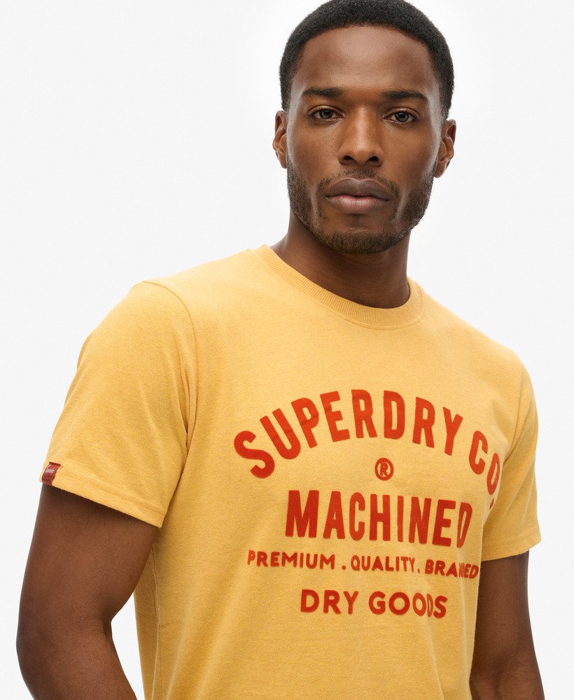 camiseta workwear flock graphic em amarelo âmbar mesclado
