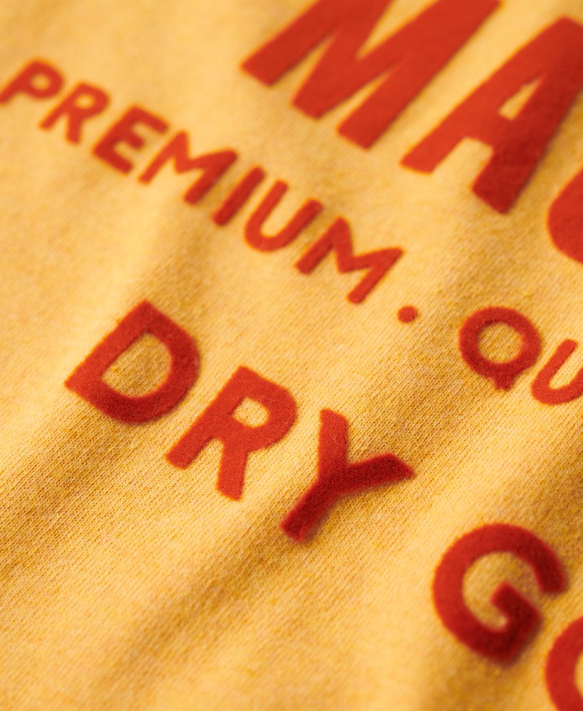 camiseta workwear flock graphic em amarelo âmbar mesclado