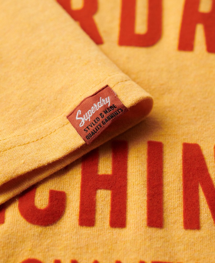 camiseta workwear flock graphic em amarelo âmbar mesclado