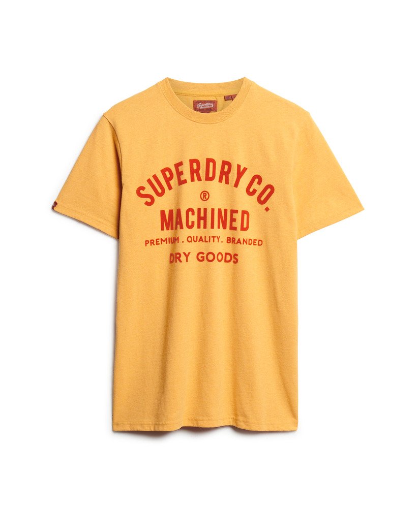 camiseta workwear flock graphic em amarelo âmbar mesclado