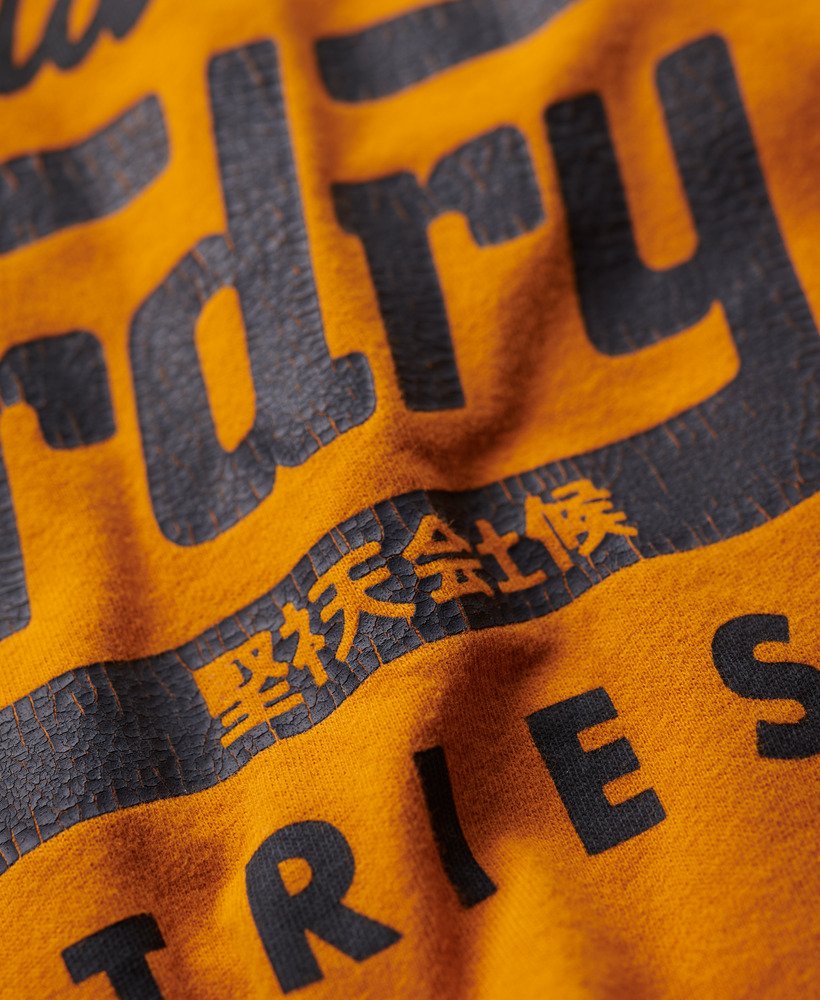 camiseta ringer workwear graphic em marrom ocre heritageazul marinho eclipse