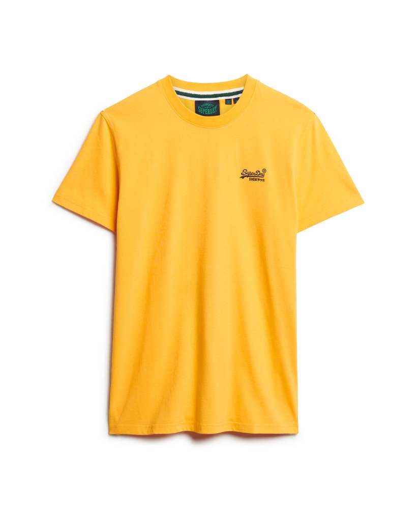 camiseta essential logo em algodão orgânico na cor utah gold