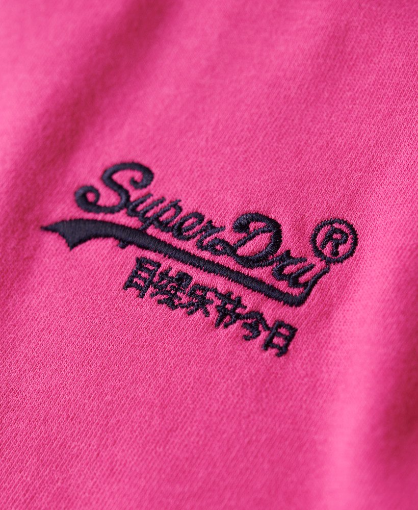 camiseta essential logo em algodão orgânico na cor rosa echo