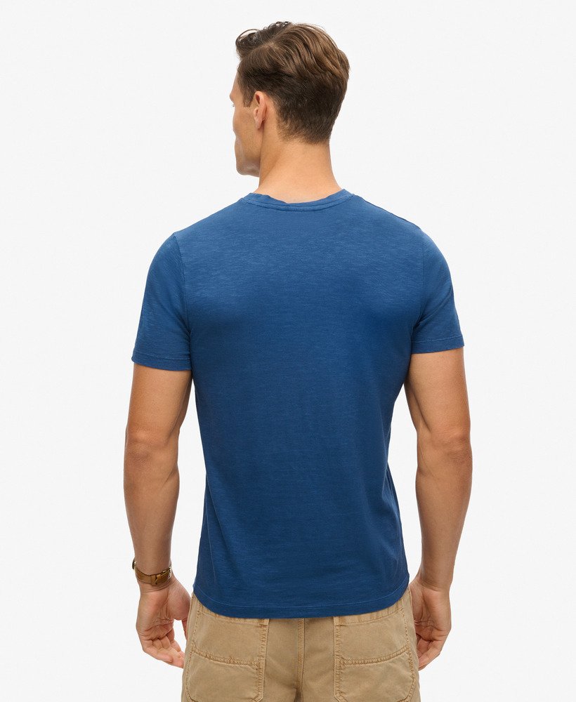 camiseta copper label script em tecido pilot mid blue slub