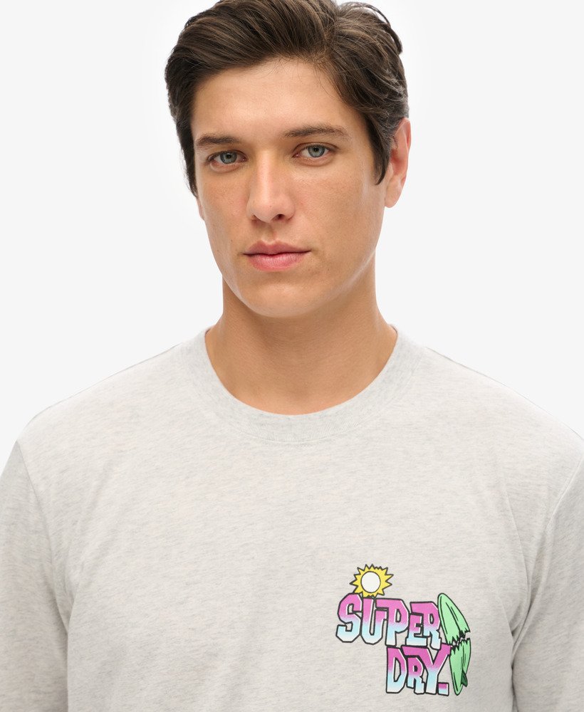 camiseta folgada neon travel na cor cinza mesclado glacier