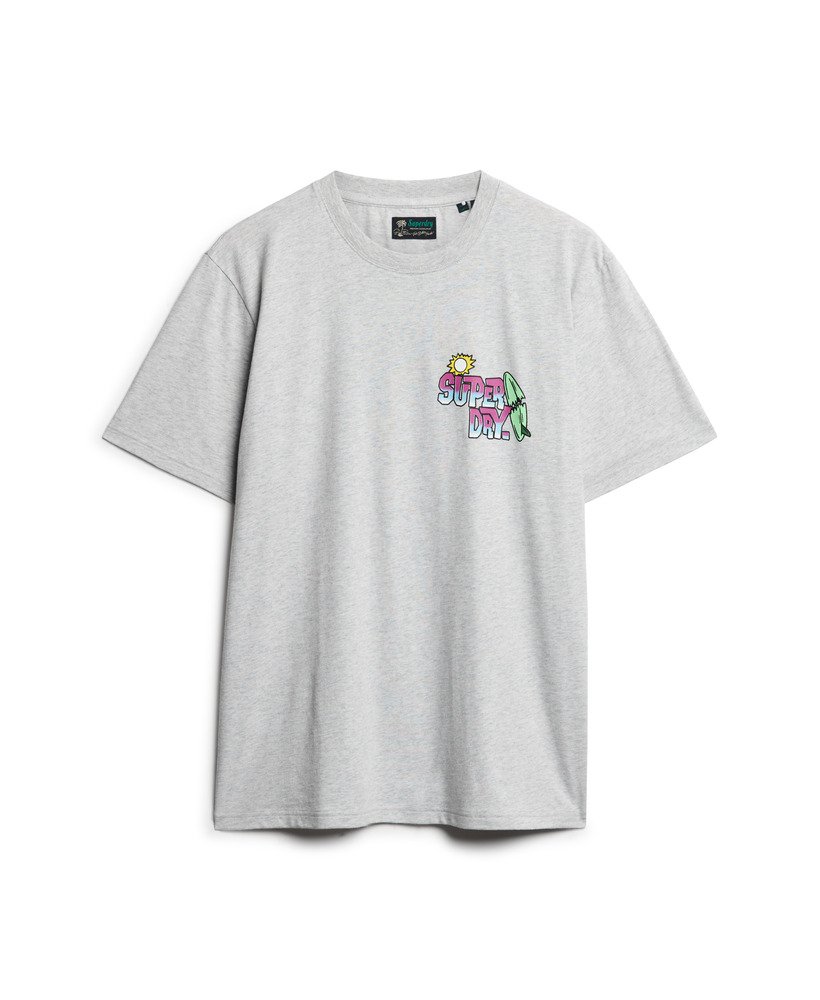 camiseta folgada neon travel na cor cinza mesclado glacier