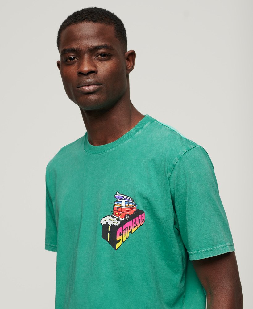 camiseta folgada neon travel na cor verde frio