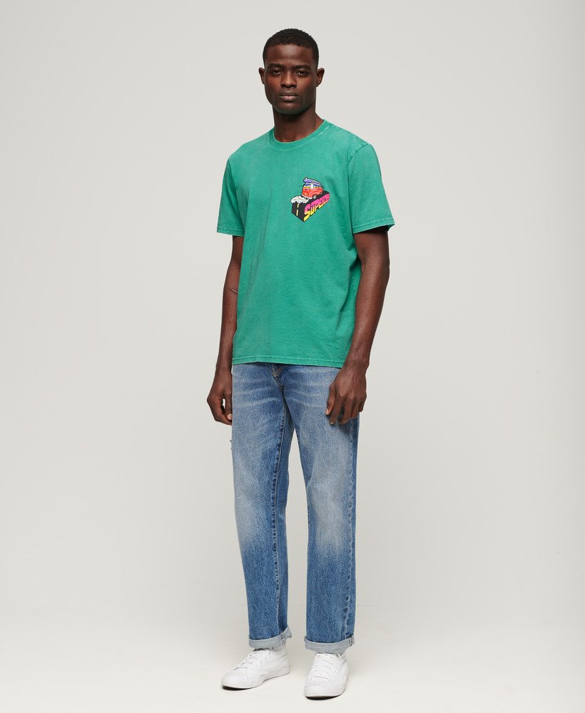 camiseta folgada neon travel na cor verde frio